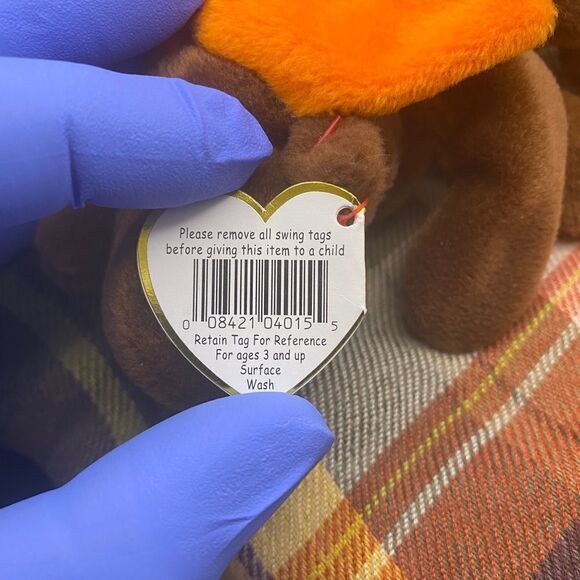 Mint condition rare/retired, part of original 9 BBs, Chocolate the Moose - Picture 9 of 11